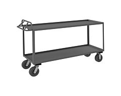 Durham Rsce-2472-2-8Spn-95 Stock Cart, 2 Shelves, Ergonomic Handle