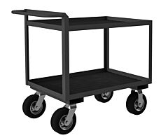 Durham Rscr304838Alurm8Pn95 Stock Cart, 2 Shelves, Raised Handle