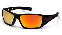 Pyramex Sbrf10445D Velar Safety Glasses, Black Frame/Ice Orange Mirror Lens