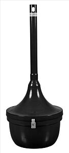 Ex-Cell Srs-1 Black Cigarette Recp., Steel, 4.5 Gal. Black Gloss