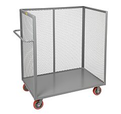 Little Giant T1L-3060-6Py 3-Sided Bulk Trucks; Mesh Sides, 30"W X 60"L, 3600 Lb Capacity