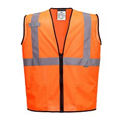 Portwest Us580 Alabama Mesh Vest, Class 2, Orange, Size 2X-Large