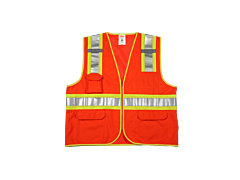 Tingley V73859.S-M Job Sight Fr Solid/Mesh, H Pattern 2-Tone Tape, Zipper, Orange, Size: S-M