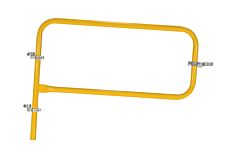 Vestil Vdkr-G3 Steel Pipe Safety Railing Gate P-Shaped 36" X 36", Yellow