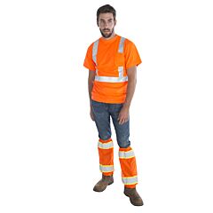 Cordova Vlg101 Class E, Lime Mesh Leg Gaiters, Silver Reflective Tape, Three Hook & Loop Straps, Elastic On Both Ends, One Size Fits All