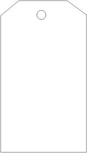Safehouse Signs Blank White Tags, 6" X 3", Rigid Vinyl