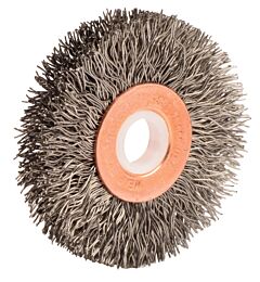 Weiler 15463 Copper Center? Wire Wheel, 2 In D X 3/8 In W, .0118 In Steel Wire, 20,000 Rpm