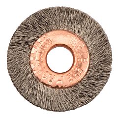 Weiler 16471 Copper Center? Small Diameter Wire Wheel, 1 In D, .005 In Stainless Steel