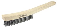 Weiler 44232 Plater'S Brushes, 4 X 19 Rows,Stainless Steel Wire Wire, Wood Handle