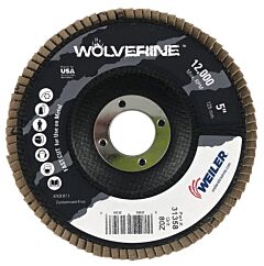 Weiler 31358 Vortec Pro? Abrasive Flap Discs, 5", Angled, Phenolic Back