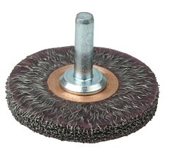 Weiler 35305 Polyflex? Stem-Mounted Conflex Brush, 2 In D X 1/4 In W, .0118 Steel, 20,000 Rpm