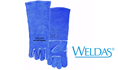 Weldas 10-2054L-18 All Purpose Weld Welding Gloves, Shoulder Leather, 18" Gauntlet, Blue, Size Large, 1/Pair