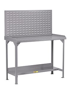 Little Giant Wsl2-3660-36-Lp Welded Steel Workbenches With Back And End Stops, 36"H X 36"D X 60"W, 4500 Lb Capacity